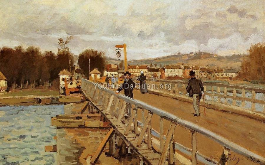 Footbridge at Argenteuil - 阿尔弗莱德·西斯莱